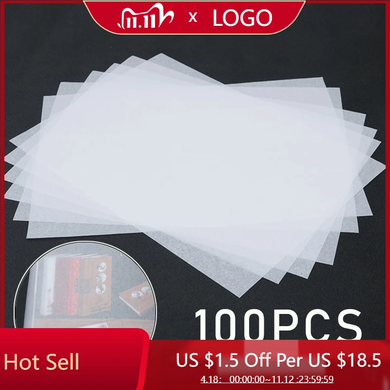 

100pcs A4 Vellum Paper Acetate Paper Pack Design Handmade Paper Craft Translucent Tracing Copy Paper For Art Drawing Painting