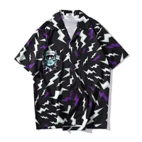 2022 Summer New Men's Short Sleeve Hawaiian Shirt Casual Rayon Print Oversized Luxury Beach Shirt Camisas De Hombre