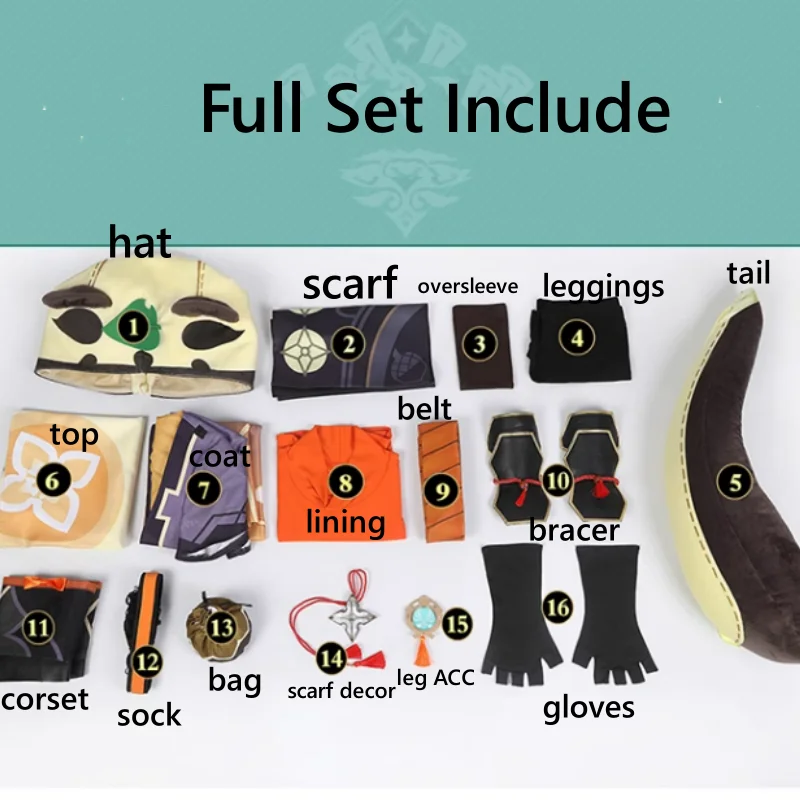 Костюм для косплея Sayu из игры Genshin Impact Женский костюм карнавала или Хэллоуина