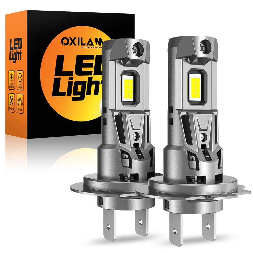 

OXILAM 22000LM 16CSP H7 Turbo Slim LED Headlight Bulb Mini Wireless 12V 120W 6500K White for Car Auto Lamp 360 H7 Led Headlamp