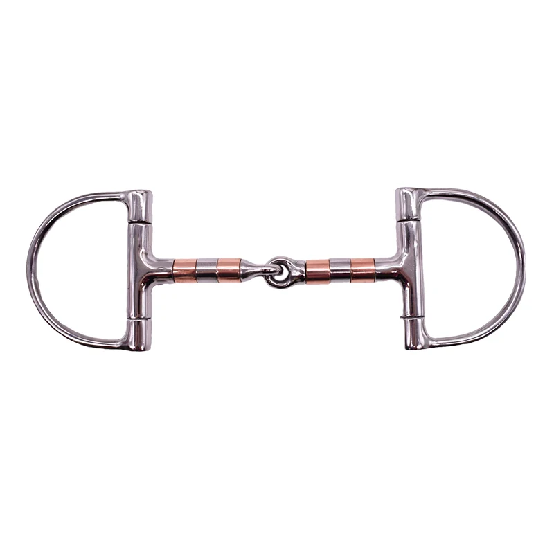 

FR истребитель лошадь бит Медные Ролики Snaffle D Bit Mouth