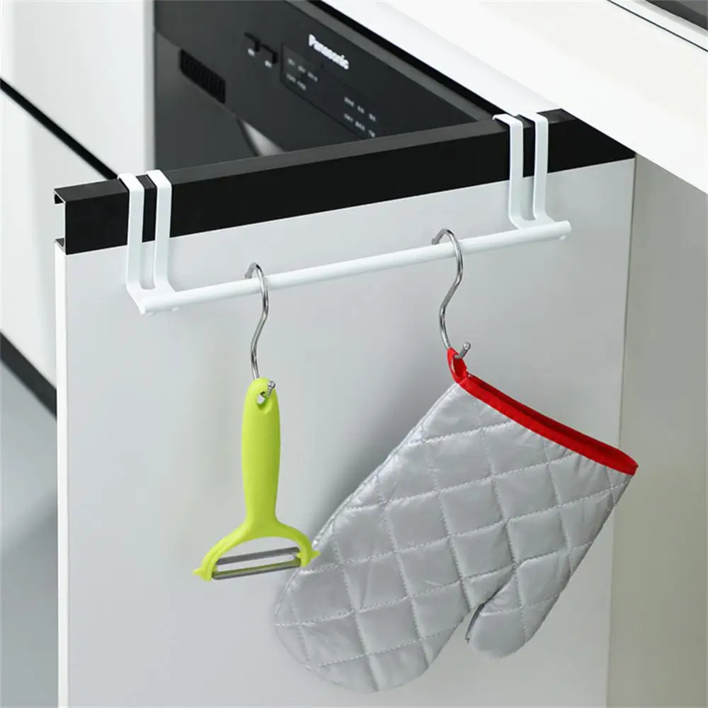 

Saving Space Cabinet Towel Rag Rack Multifunction Hanger Stainless Steel Wall-mounted Home Organizer For Apartments Condos Steel