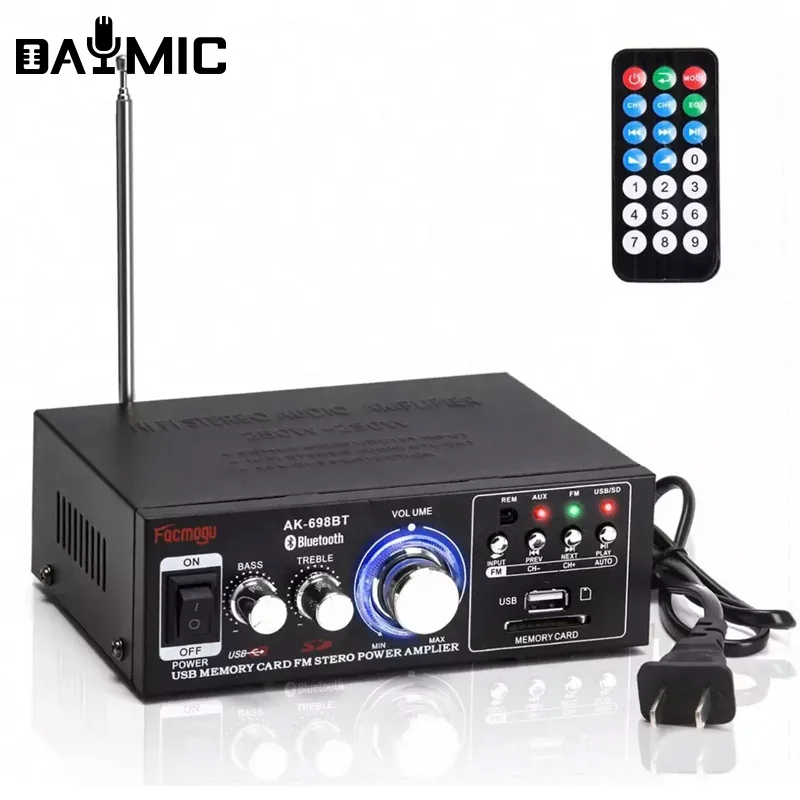 

Усилитель звука 250 Вт + 250 Вт BT 5,0 беспроводной Hi-Fi стерео для домашней студии автомобильный усилитель