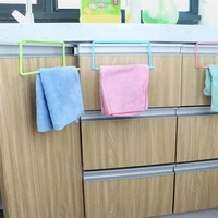 cabinet door punch free single rod towel rack bath towel wall hanging rack multi functional home storage kitchen accessories