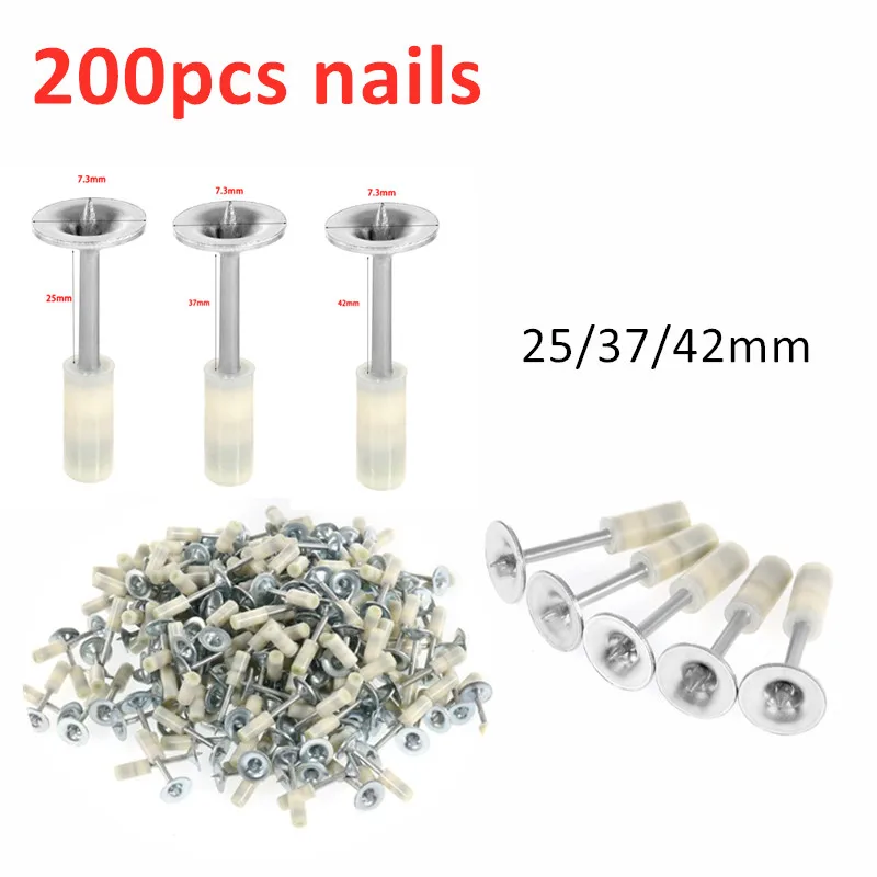 

200 шт., круглые металлические гвозди 25/37/42 мм