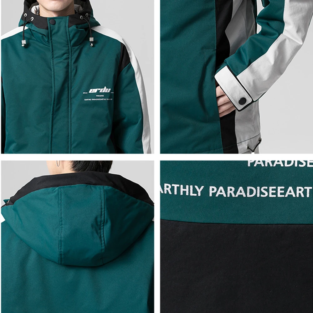 Covrlge Winter New Youth Hong Kong Style All-match Jacket Trendy Men's Warm Cotton Coat Casual Hooded Padded Jacket MWM114Men's