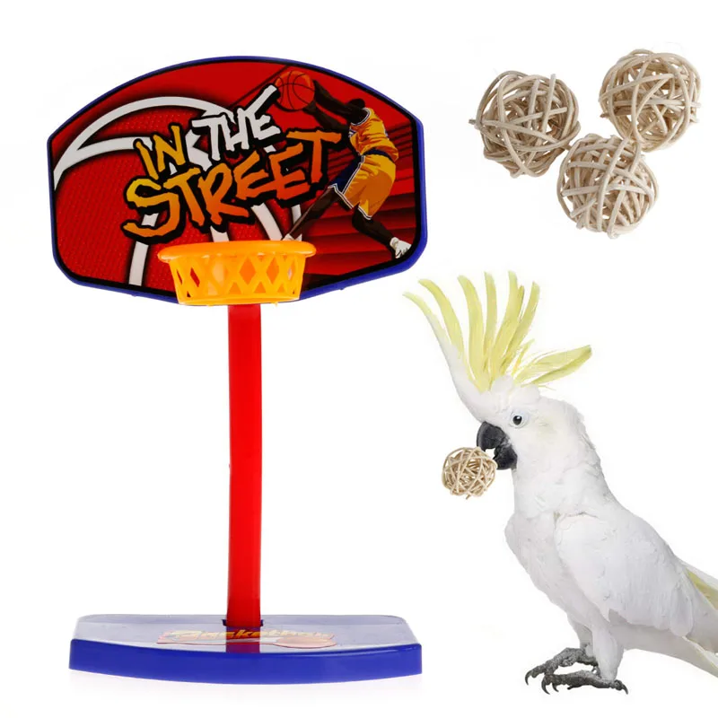 

3pcs Rattan Pet Bird Parrot Parakeet Cockatiel Claw Chew Toys Swing Ball Cage
