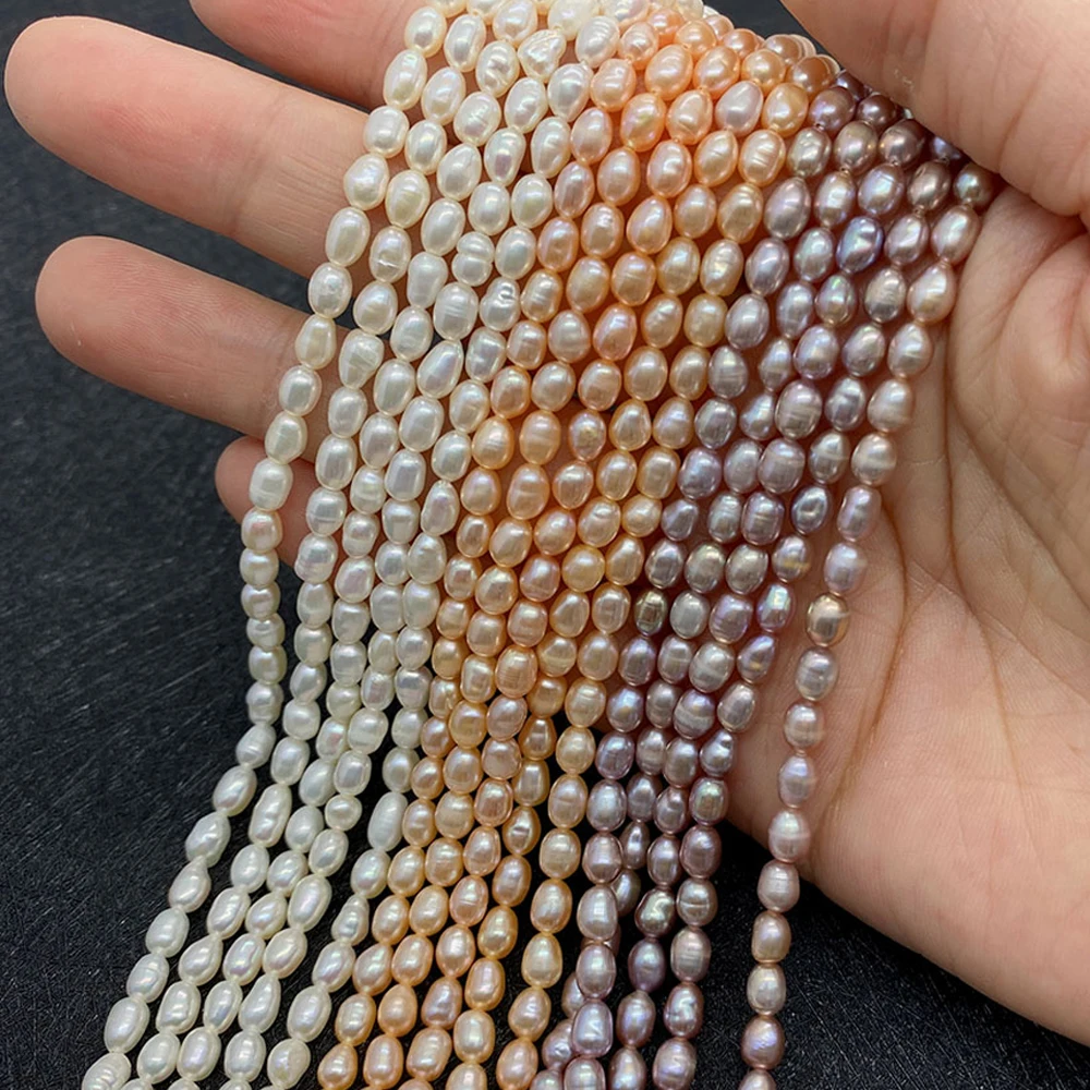 

Natural Freshwater Pearl Beads AA Grade Slightly Flawed Millet Shaped Pearls for Jewelry Making DIY Earrings Necklace Accessorie