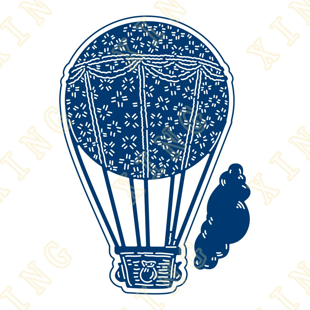 

New Product Hot Air Balloon Enjoy the Ride Metal Craft Cutting Dies Diy Scrapbook Paper Diary Decoration Card Handmade Embossing