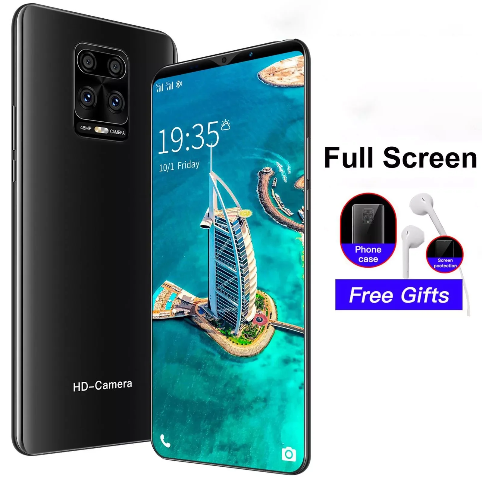 

2021 Note9 Pro Smartphone Android 4.4 512 + 4G ROM Smart Phones Face Unlock 5.0 Inch Full Screen 2200Mah Cell Mobile Phone