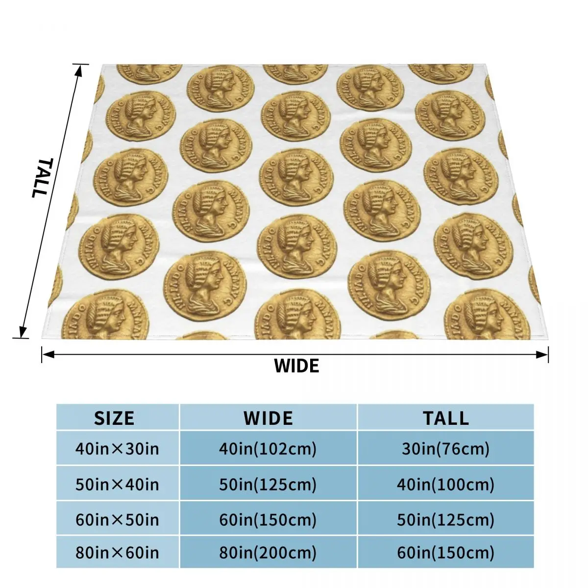 Одеяло для младенцев с золотым золотом и монетами