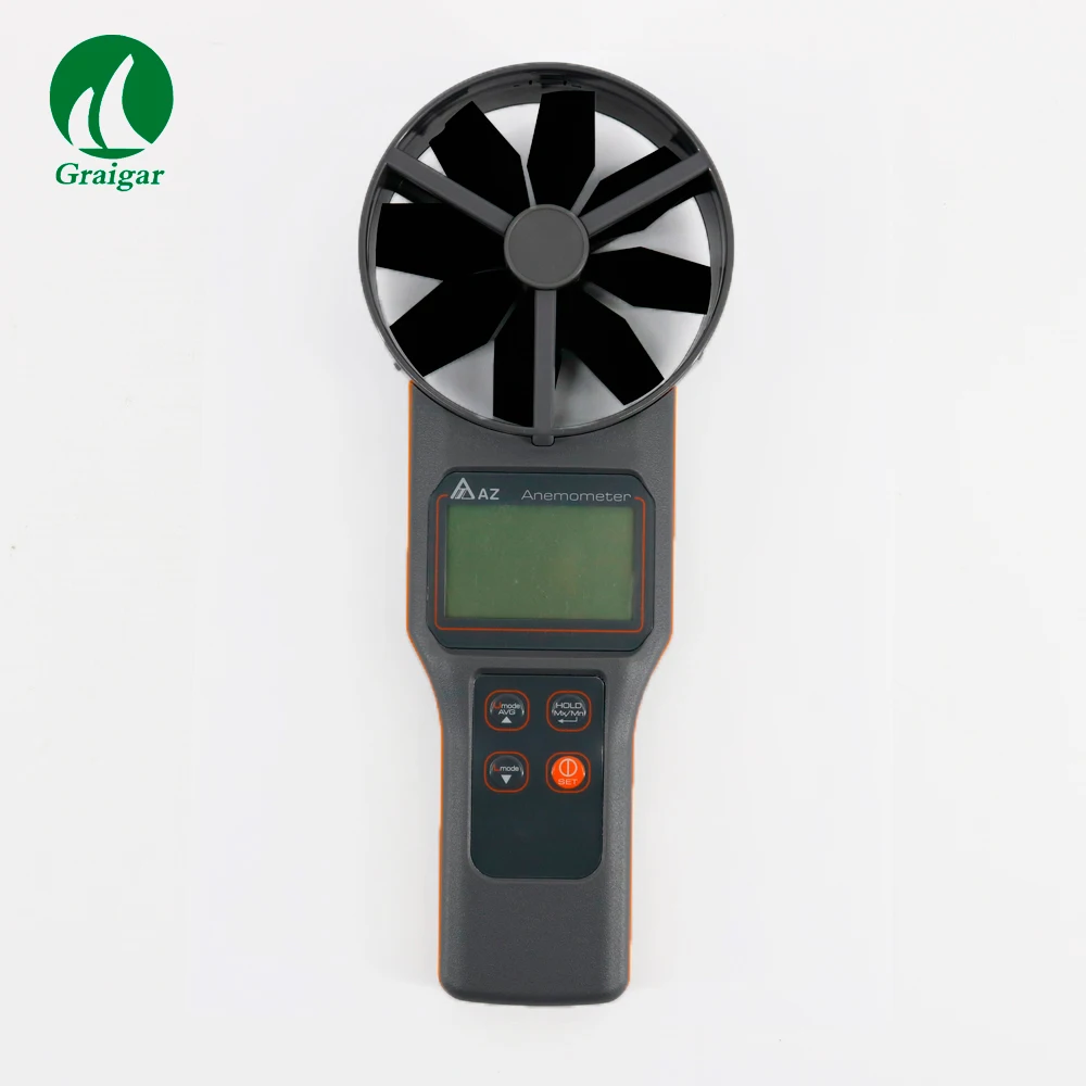 

AZ8919 Digital Anemometer with Temperature Humidity CO2 Air Quality Detector can Response Speed Degree Fast