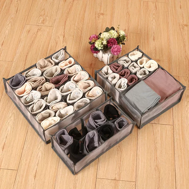 

Organizer for Underwear Closet Organizer for clothes New Foldable Washable Bra Storage Boxs Socks Shorts Storage Drawer Box