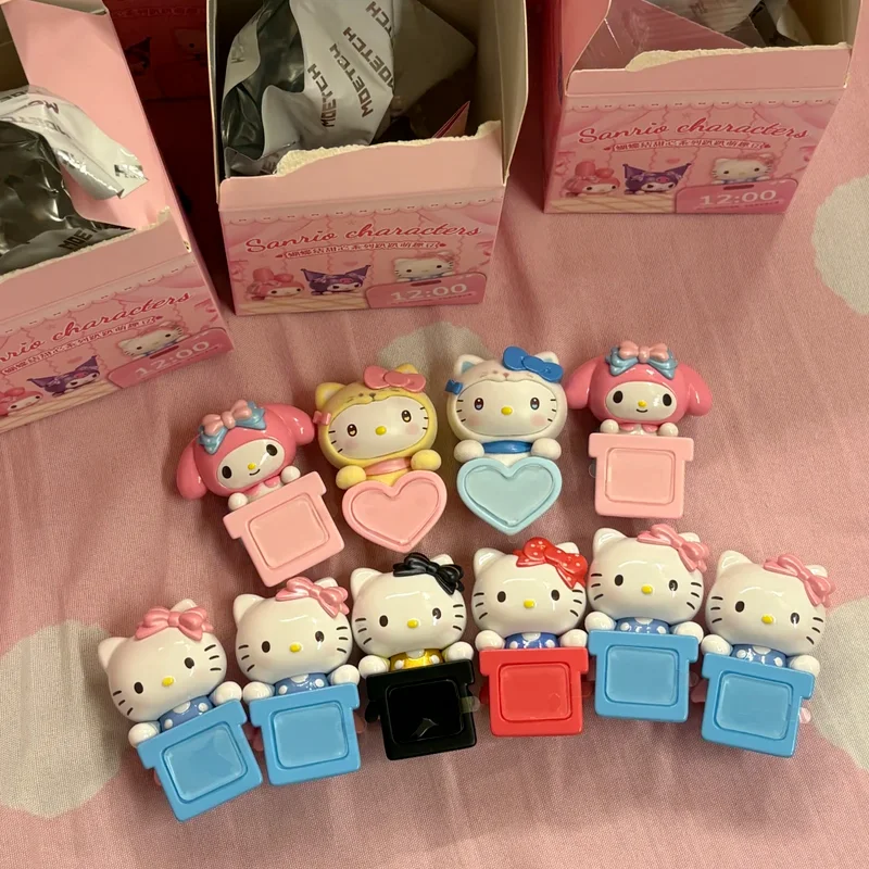 Фото Sanrio Kuromi My Melody Bow Sweetheart Papa Series слепая коробка для настольного мобильного телефона, декоративные украшения, коллекция аниме-фигурок №3