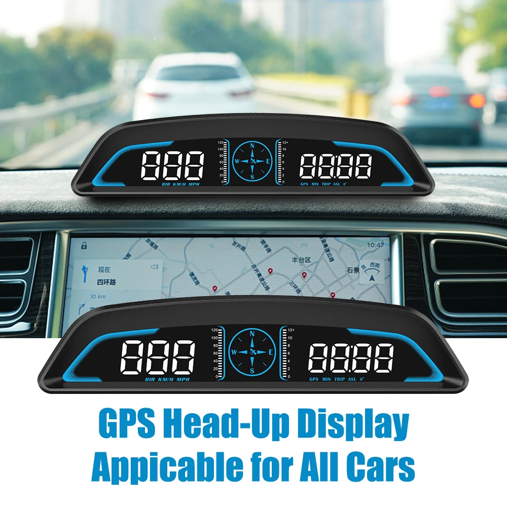

Digital GPS Speedometer Universal Headset Car 5.5 Inch Large LCD Display HUD with MPH Driving Alert Overspeed Warning Trip Meter