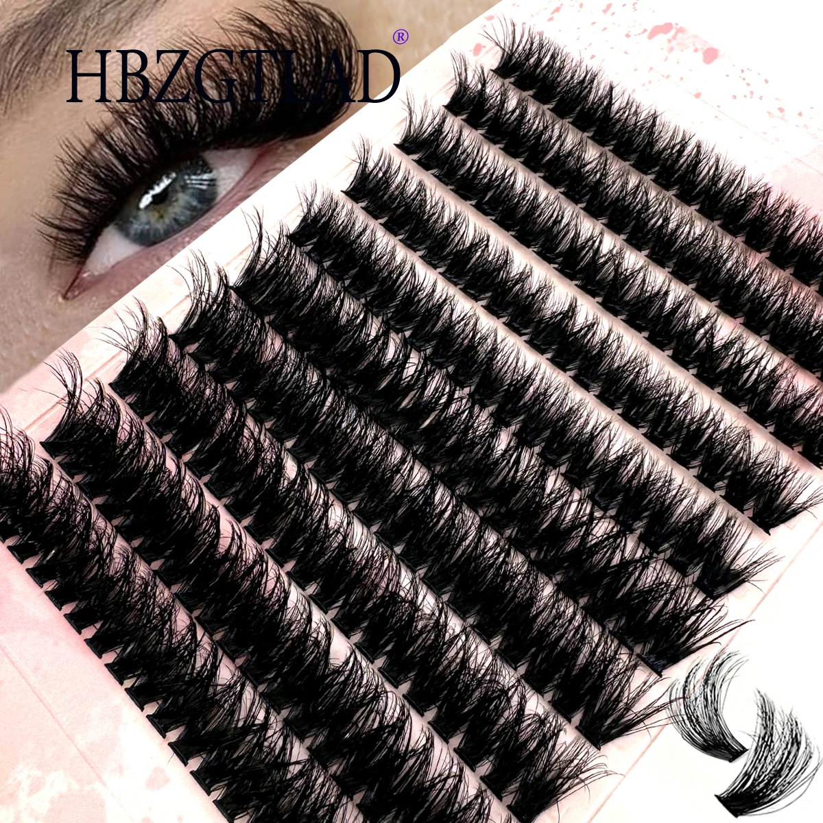 DIY 5D утолщенные завитки тонкие отдельные ресницы синтетические волосы