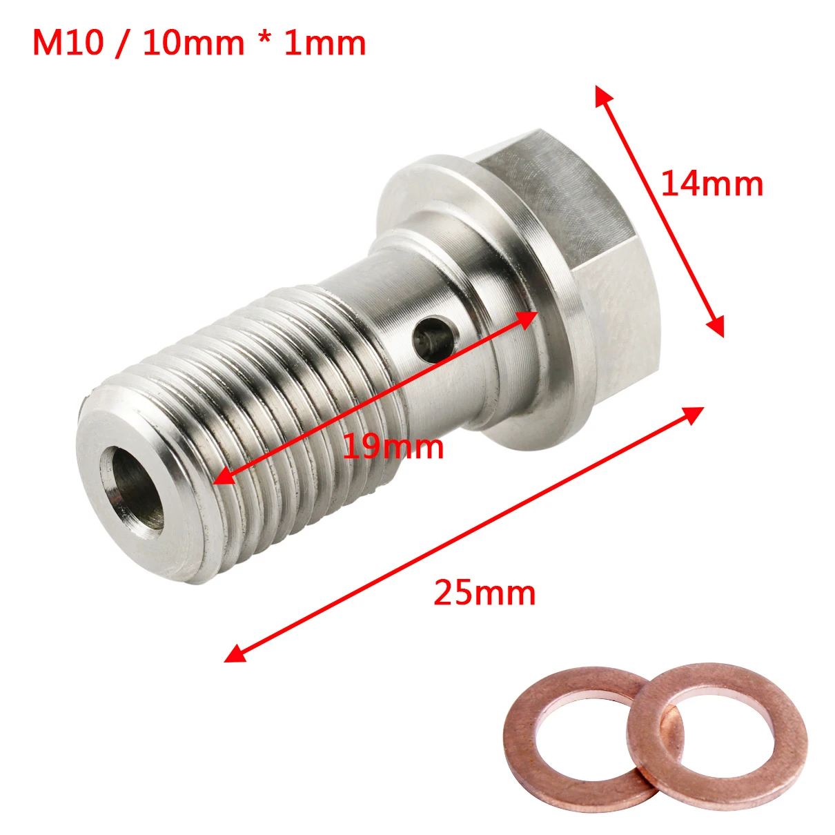 

Болт банджо тормозной магистрали M10 x 1,0/1,25 мм, шаг мотоцикла, тормозной масляный шланг, тормозная магистраль, одинарный двойной болт банджо
