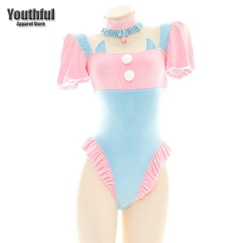 

Women Sexy Lingerie Exotic Ruffle Bodysuit Underwear Cosplay Costumes Erotic Apparel Role Play One Piece Outfit