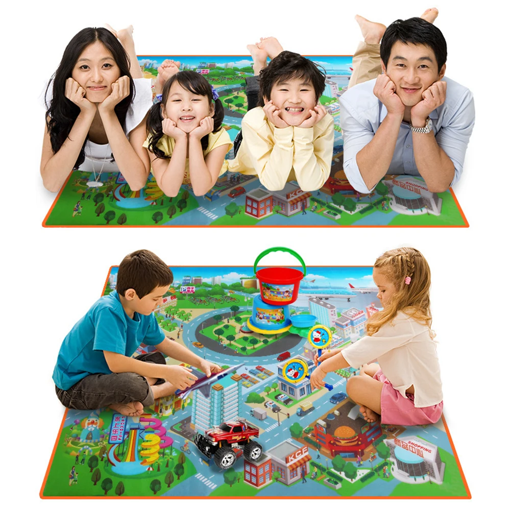 

Thick Baby Crawling Play Mat Educational Traffic Map Crawling Mat For Children Puzzle Activity Gym Carpet Kid Toy Gift