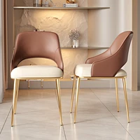 Designer's dining chair, modern simplicity, home-style retro backrest chair, leisure master chair, high-end light set table and