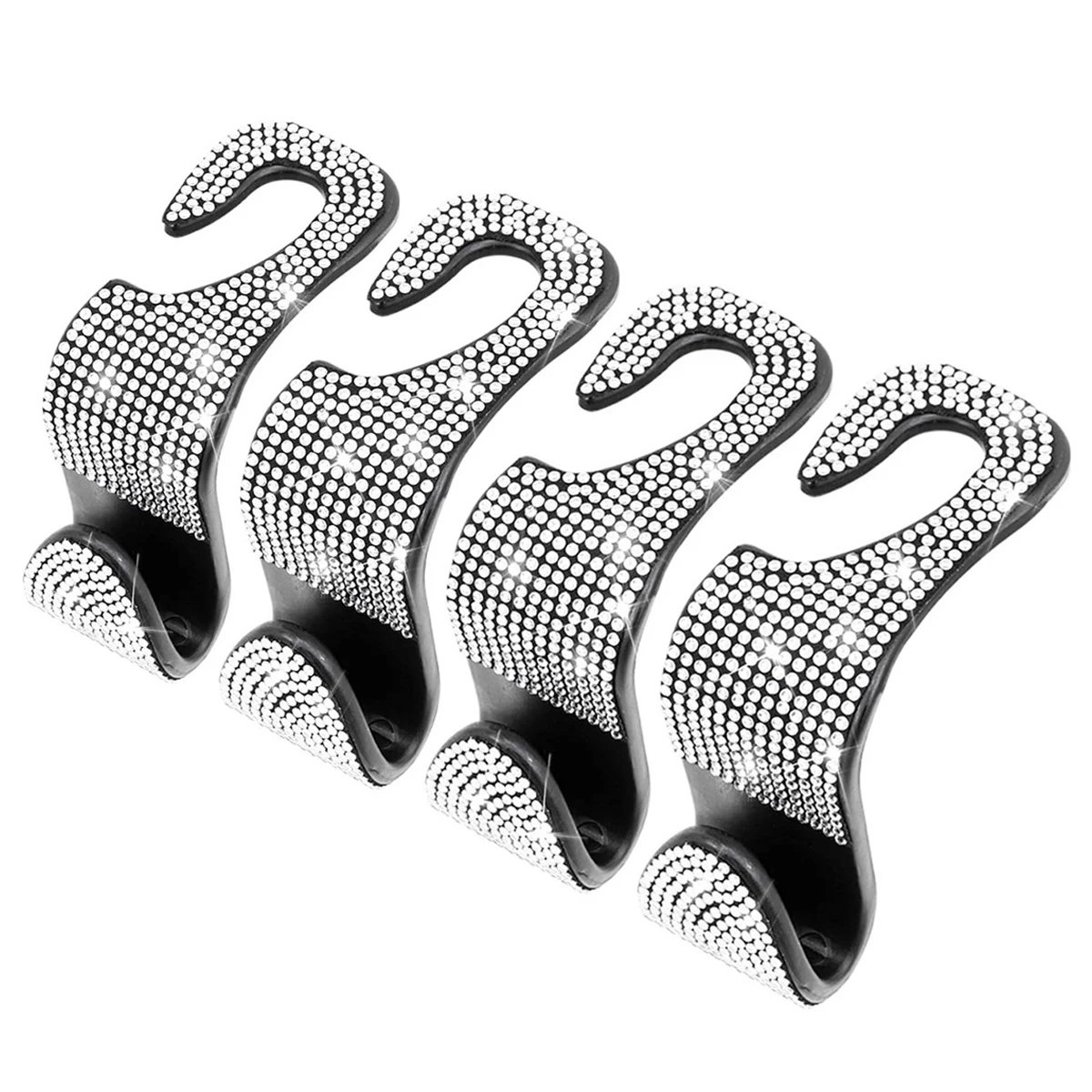 

new Rhinestones Car Storage Hooks 2pcs Diamond Bling Seat Headrest Hanger Hidden Car Seat Hanger Strong Durable Organizer