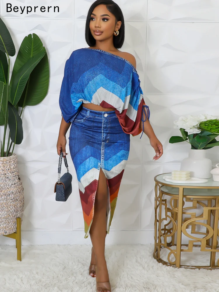 Сексуальное короткое джинсовое платье в клубном стиле Beyprern