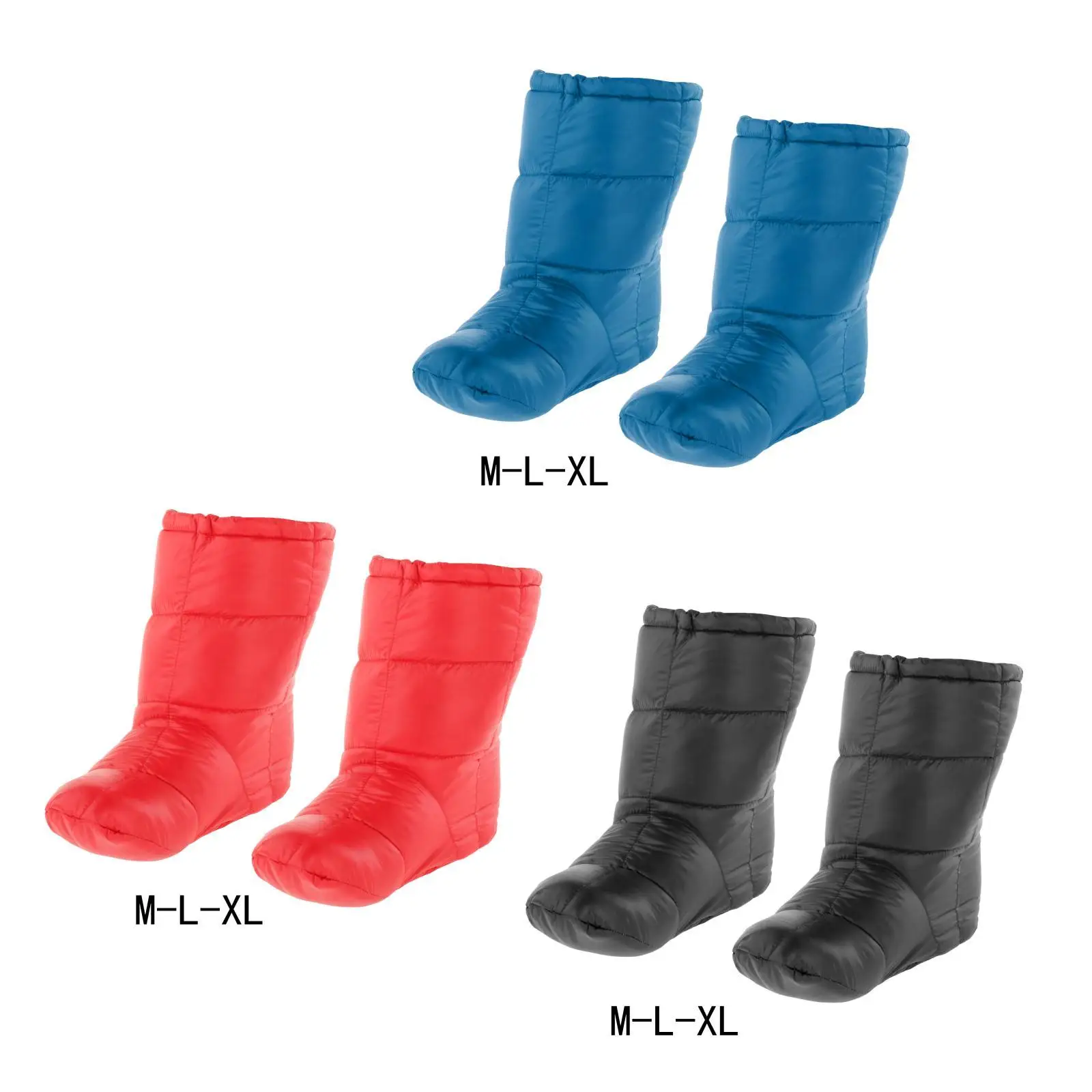 

Winter Down Slippers Shoes Socks Anti-Skid Booties Soft Footwear with Storage Bag High-Top Boots Warm for Home Indoor Unisex