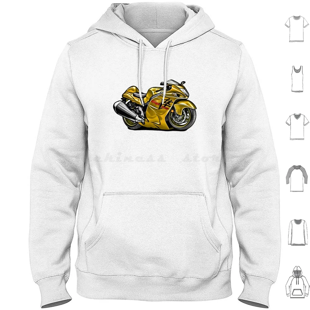 

Желтая толстовка с капюшоном из хлопка с длинным рукавом для мотоцикла Hayabusa