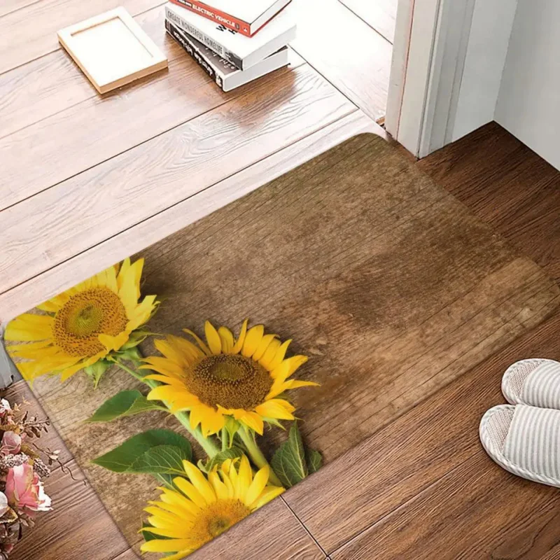 

Sunflower printed floor mat doormat doorcarpet bathroomnon-slip bedroom bathroom household kitchen absorbent home mat customized