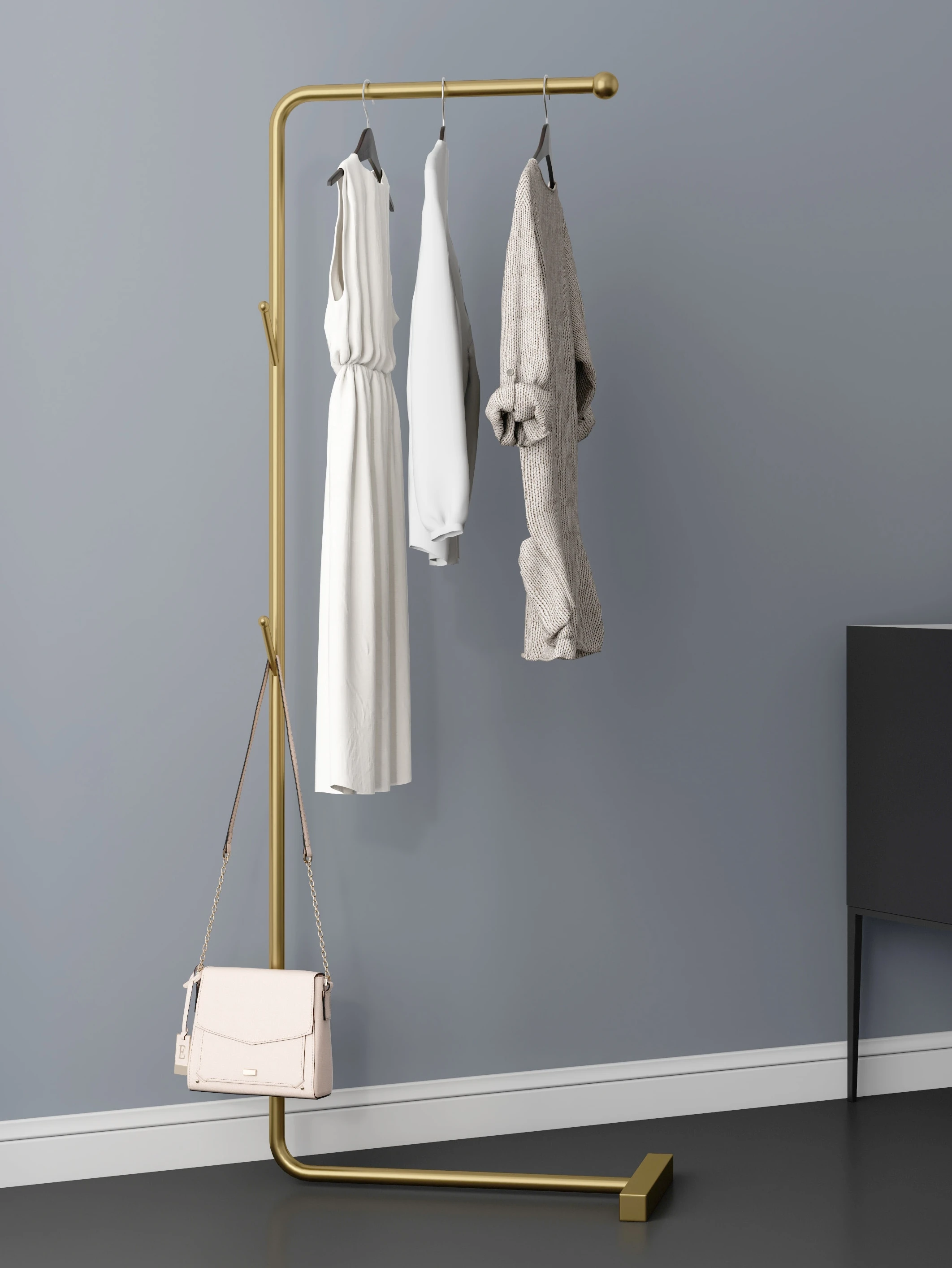 

Coat Rack Light Luxury Metal Hanger Floor Bedroom Living Room Hanging Clothes Modern Hat Stand Bedroom Furniture Garment Rack