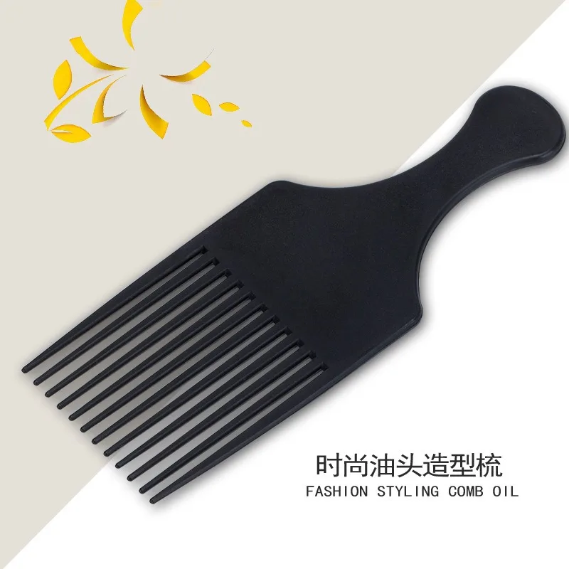 

Retro Oil Head Line Insertion Comb Hair Oil Pick High Insertion Comb Oil Head Large Back Head Aircraft Head Shape Comb Beauty To