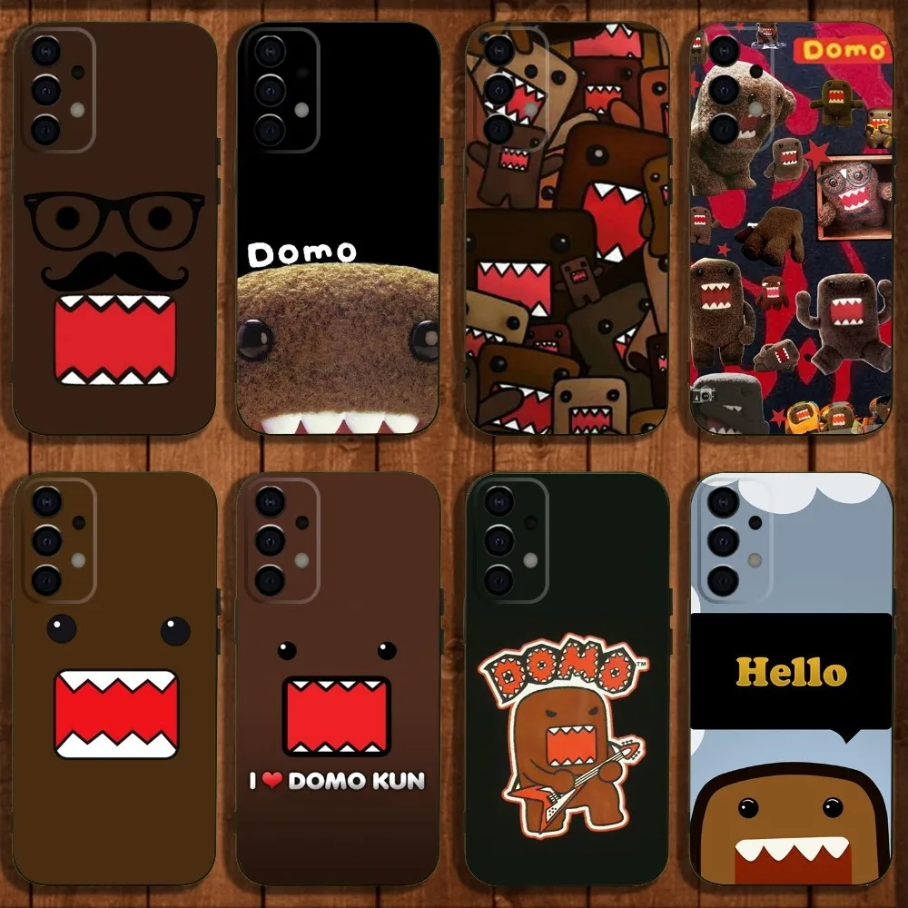 Милый чехол для телефона D-Domo-kun Samsung Galaxy A13 A21s A22 A31 A32 A52 A53 A71 A80 A91 мягкий черный