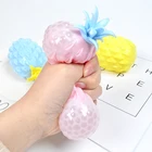 1 шт., 8 см ананас, стресс, Виноградный Шар, забавный гаджет, женская игрушка для детей, стресс, аутизм, ручной браслет, сжимаемые игрушки