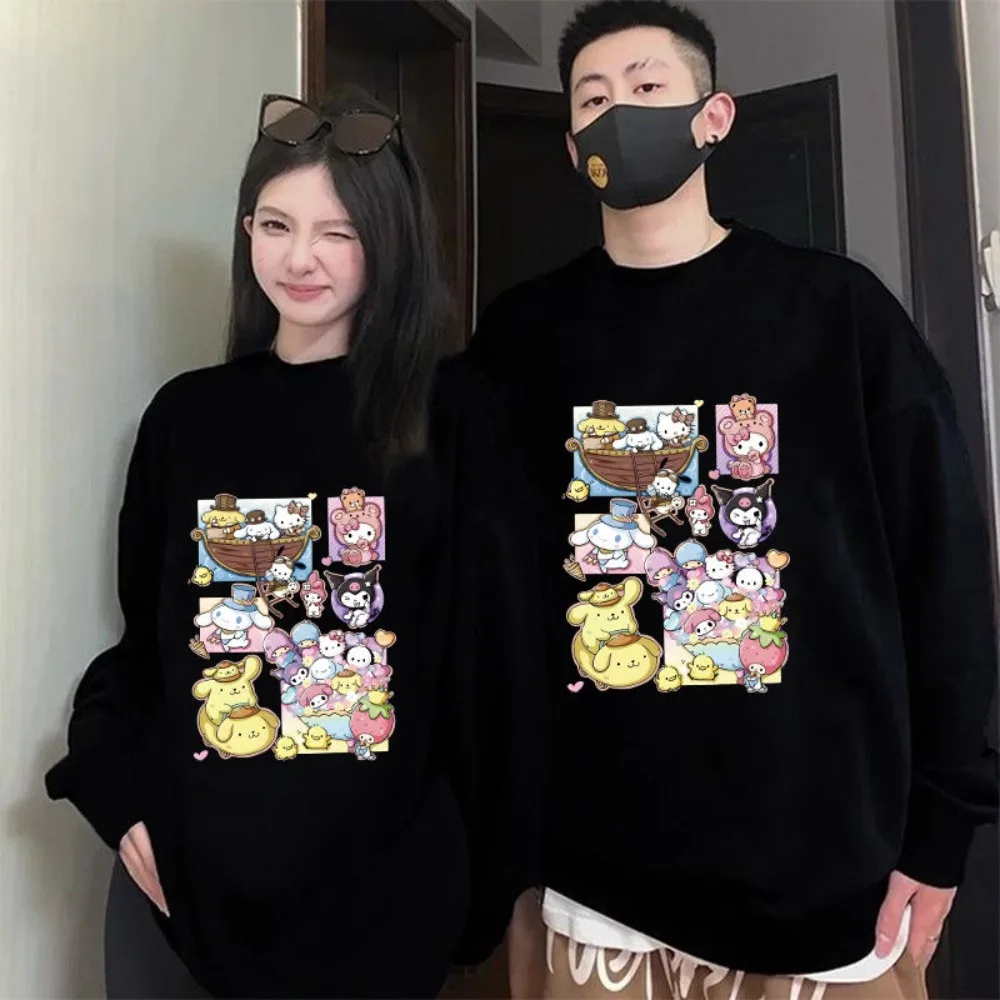 Футболка Miniso Hello Kitty милый пуловер из чистого хлопка с принтом осенне-зимний стиль