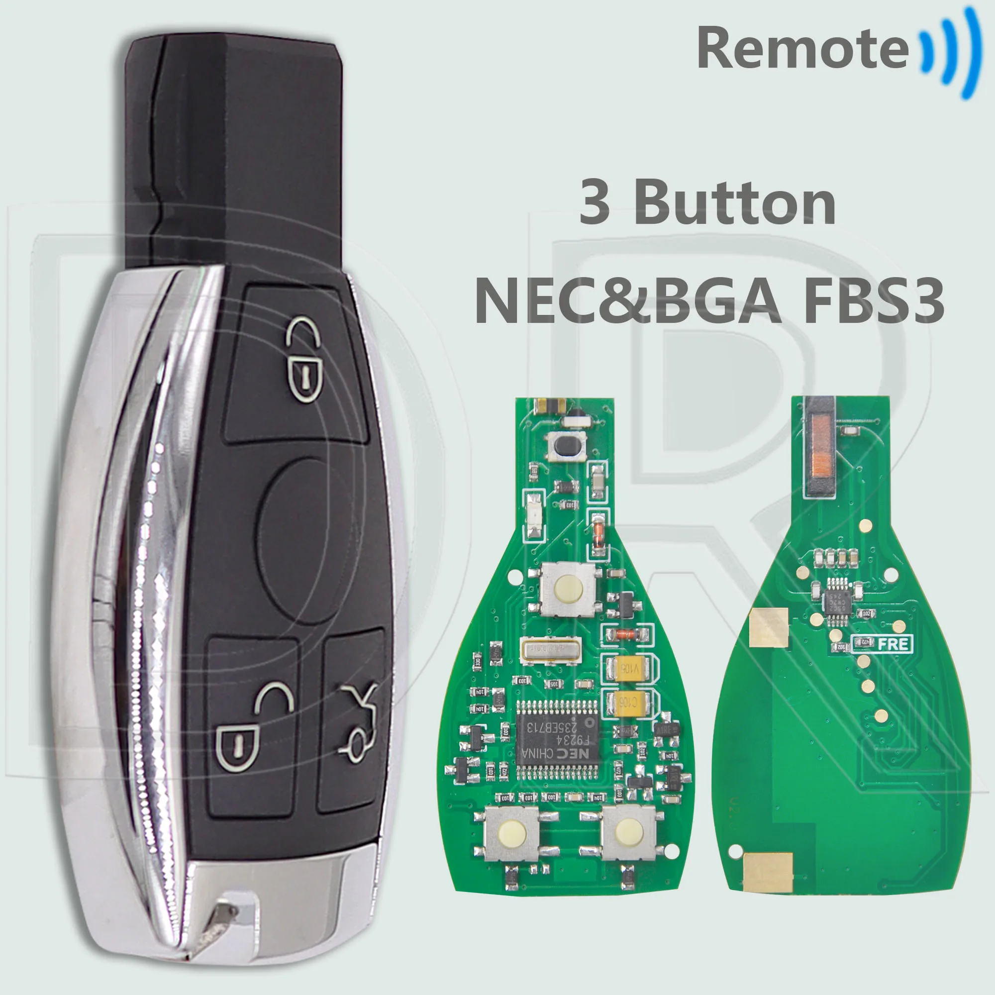 

Чип DR NEC 315/433 МГц с регулируемой частотой, автомобильный дистанционный ключ, поддержка BGA и NEC FBS3 для Mercedes Benz A C E S Class W203 W204 W210