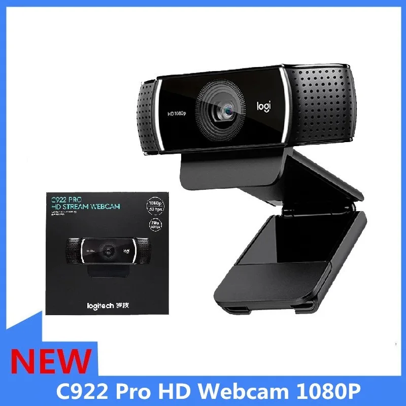 

Logitech C922 Pro HD Webcam 1080P Autofocus Built-in Microphone Stream HD Anchor Camera With tripod