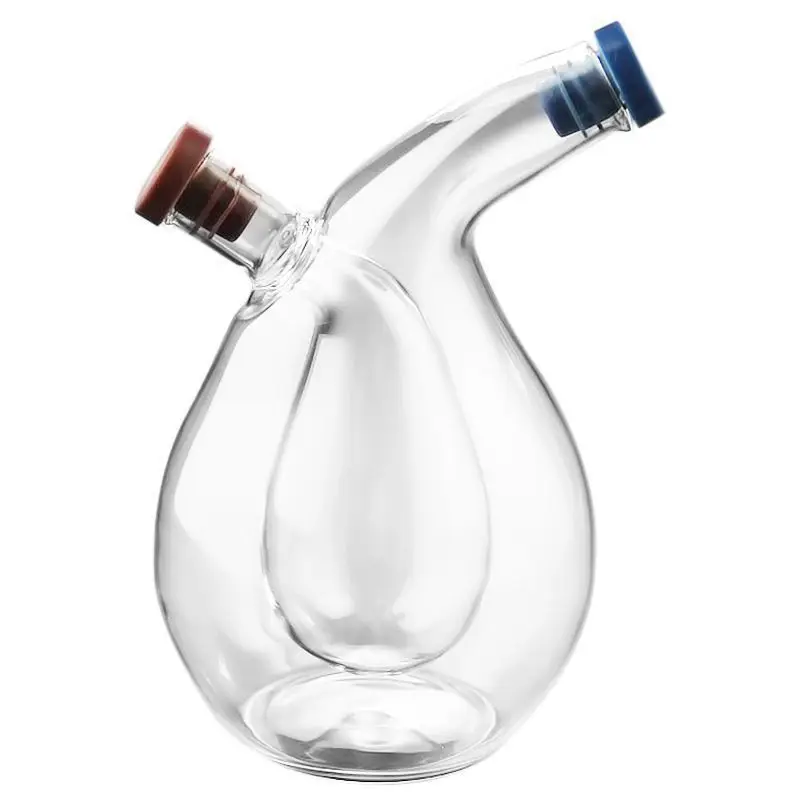 

Kitchen Two-In-One Oil Dispenser Design Vinegar Cruet Olive Can Quality Oil Pourer Condiment Dispenser Bottle