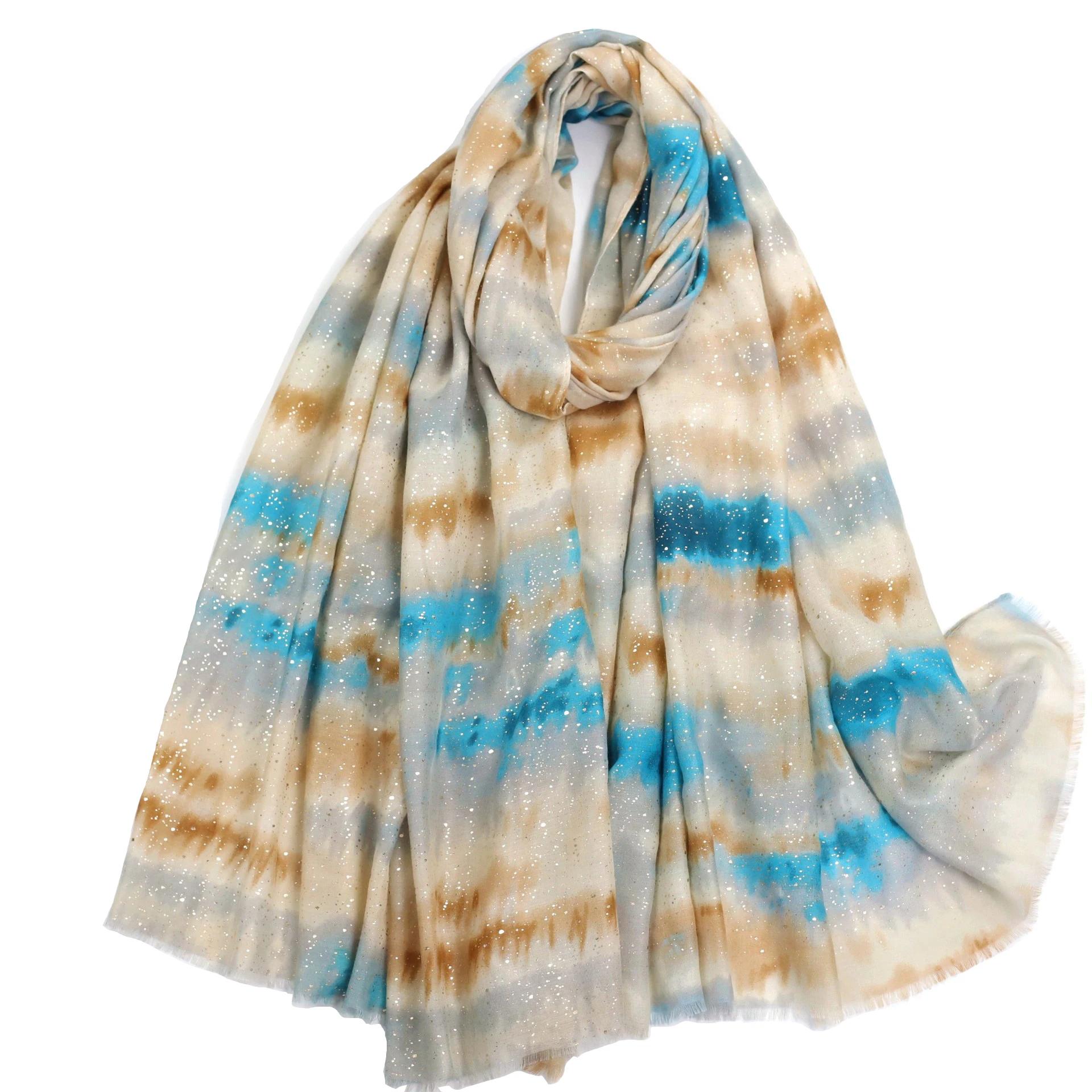 2023 модный Шиммер шарф с бахромой шали Длинные мягкие женские шарфы хиджаб