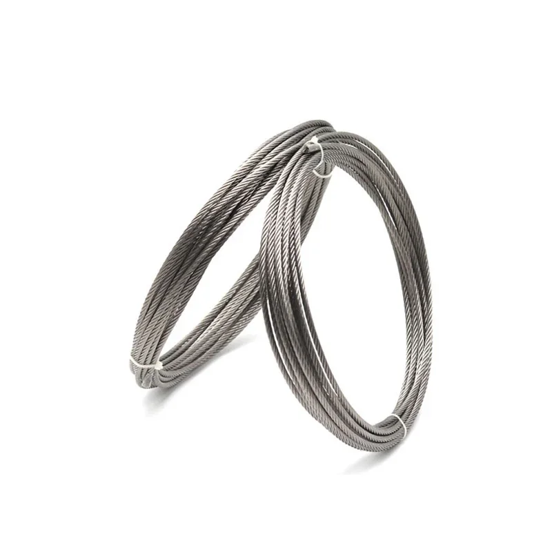 10 м 0 1-2 5 мм диаметр 7x7 структура 304 Проволочный Трос из нержавеющей стали тонкий