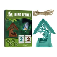 yegbong house shape bird feeder felt cloth pet supplies outdoor container with hang rope garden hanging feeder free shipping