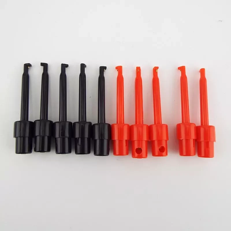 

55mm Single Test Hook Clip Probe red black round Electronic Testing Hooks for Logic Analyzers Crocodile Clip electric Connection