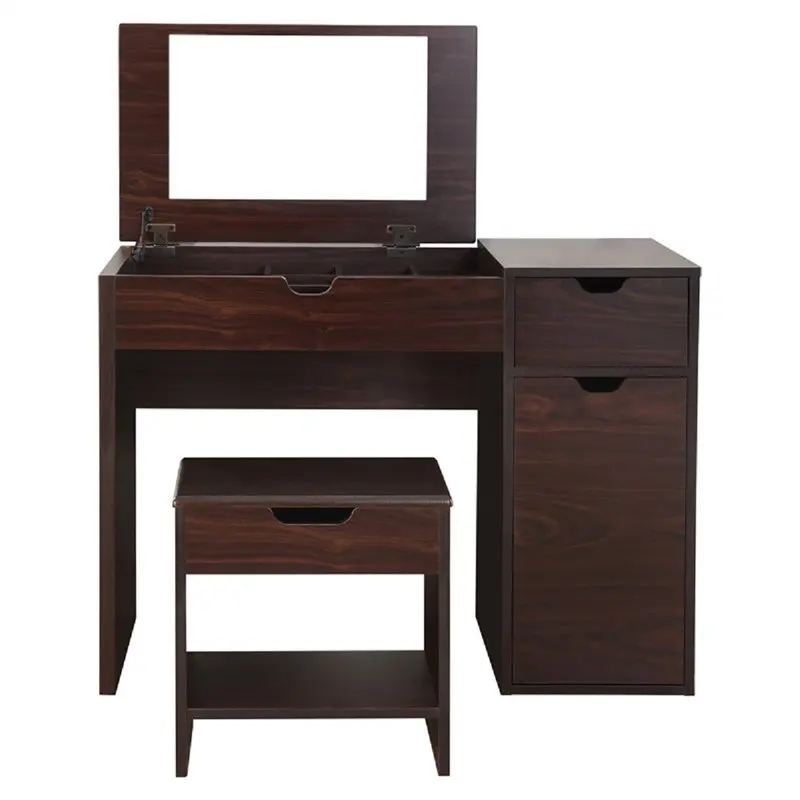

Flip- 2-Piece Vanity Set, Dark Walnut