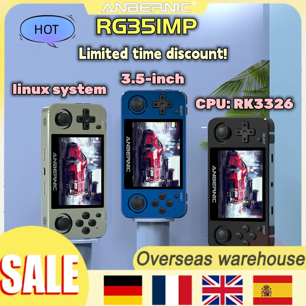 

2023 Новый Anbernic RG351MP 256G 54000 игр 3,5 дюймов IPS экран Поддержка PS1 игры Внешний Wifi Портативный Ностальгический игровой плеер