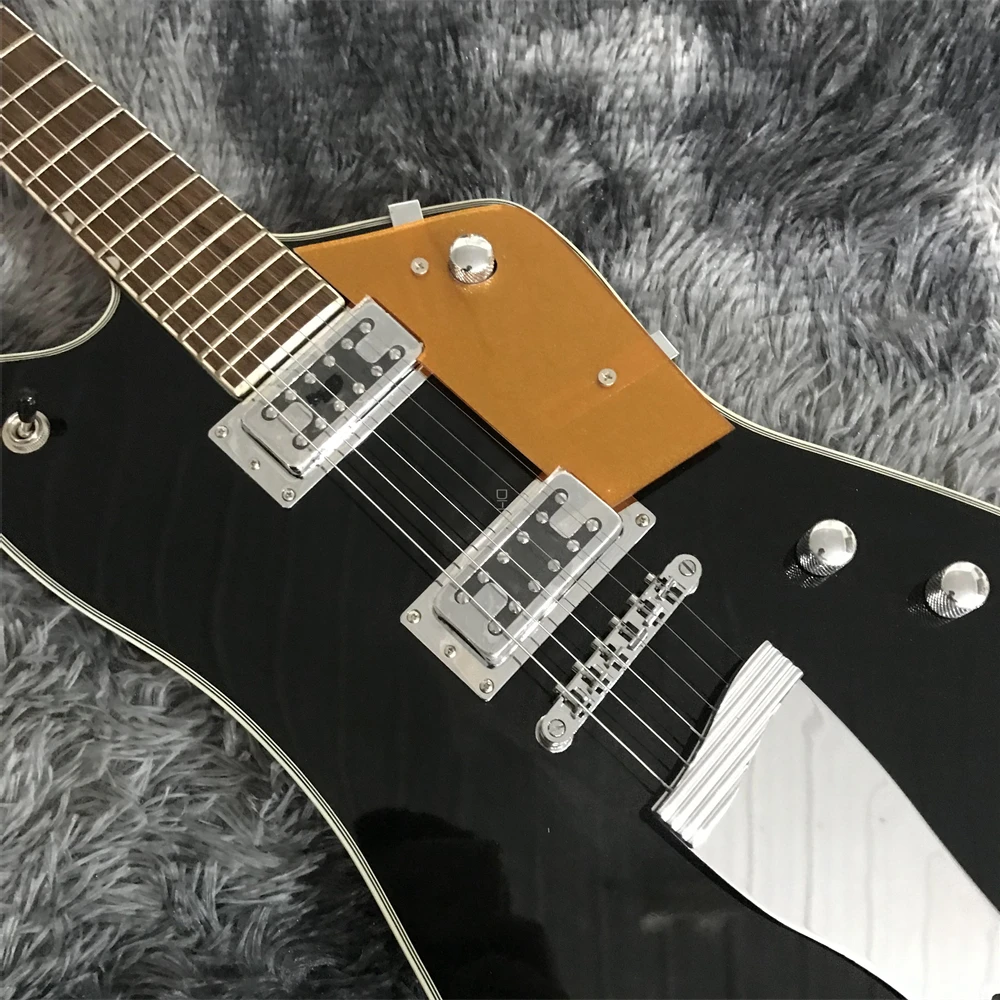 High-quality custom small grid Swiss electric guitar Mini jazz JAZZ HH pickup mahogany body