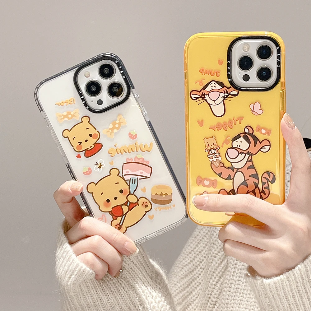 

Disney Winnie the Pooh Phone Case For Iphone 11 12 13 14 Pro Max Plus SE 2020 Fashion Cartoon Clear Silicone