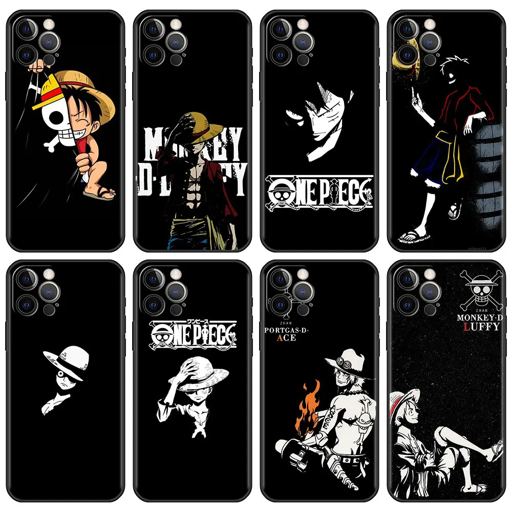 

Estuche Case for Apple iPhone 11 12 Pro 13 Pro Max 8 7 XR X XS Plus 6 6S SE Black Luxury SmartPhone Funda Fashion Cool one Piece