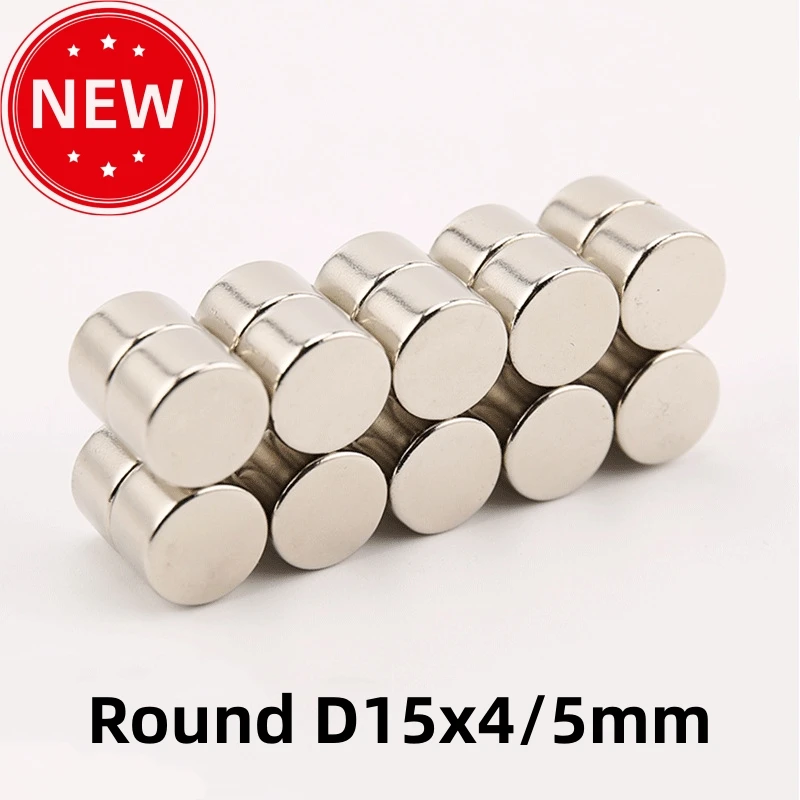 

D15x4/5mm Circular Strong Magnet NdFeB Rare Earth Permanent Magnet Neodymium Iron Boron Strong Magnetic Nickel Plating MagnetN33