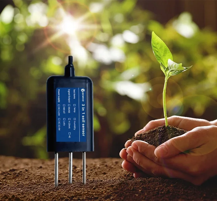 Тест датчика температуры и влажности почвы EC 3 в 1 для умной теплицы