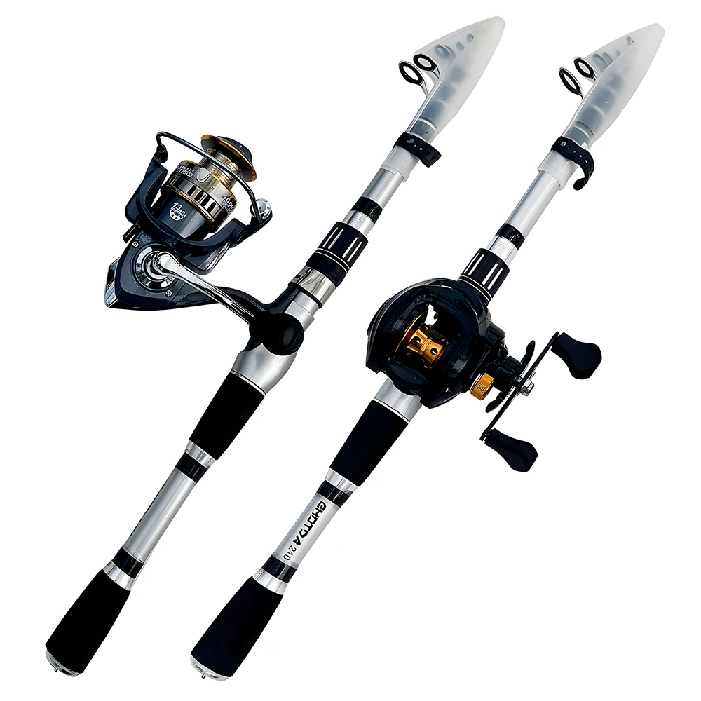 Набор телескопических удилищ для ловли на приманку 1 5-2 4 м короткое удилище