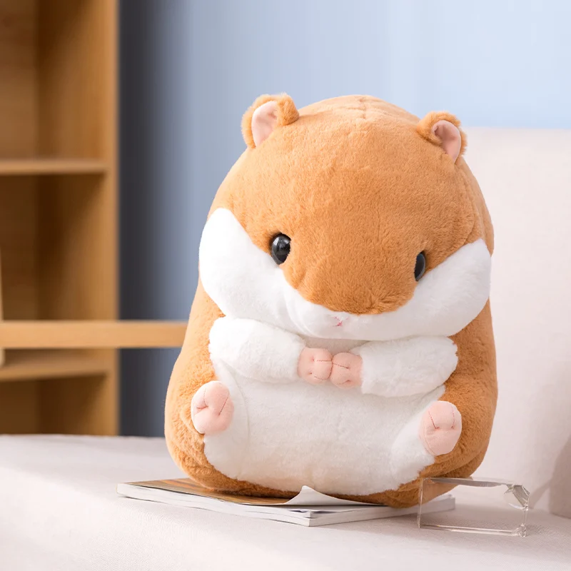 2 вида животных милый серый и коричневый хомяк плюшевая игрушка мягкая